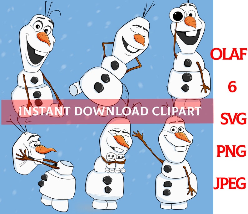 Download Olaf svg Layered clipart Frozen svg png Jpeg instant | Etsy
