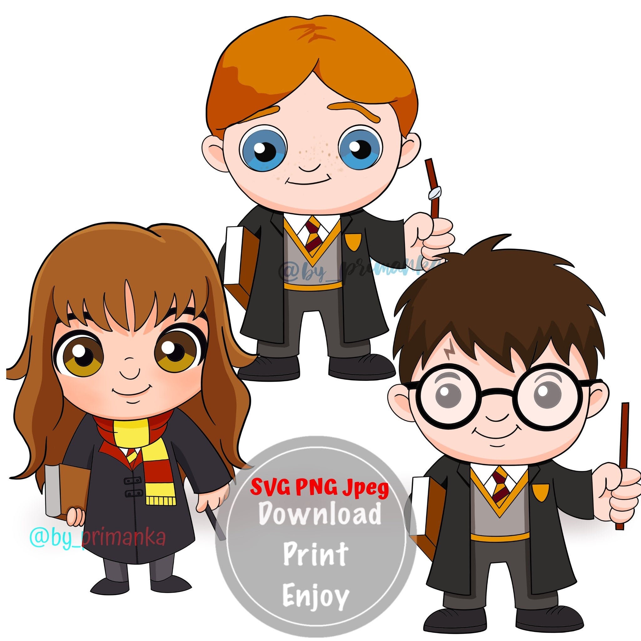 SVG layered Harry Potter Ron Hermione baby, harrypotter clipart printable s...