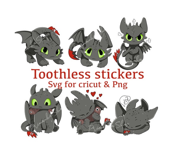 Download Toothless Stickers Svg Set How To Train Your Dragon Svg Baby Etsy
