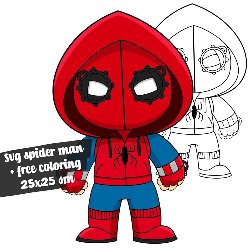 Black Spiderman Svg - Layered SVG Cut File