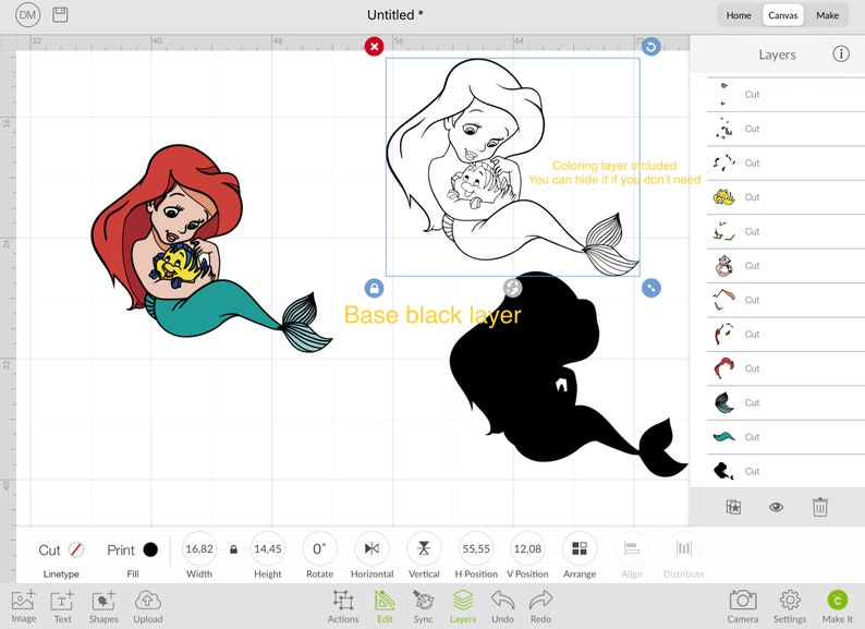 Download Mermaid Svg layered Ariel Disney Princess svg Princess ...