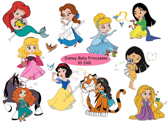 Download 10 Baby Princess SVG Disney Princess svg the little ...