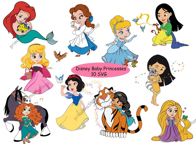 Download 10 Baby Princess SVG Little Princess svg baby mermaid svg ...