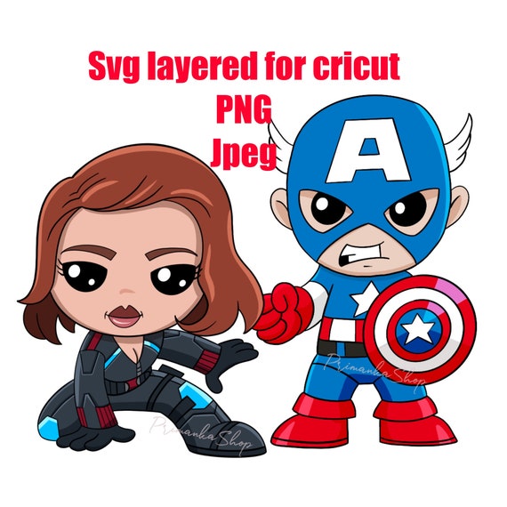 Svg Captain America Black Widow Svg For Cricut Avengers Etsy