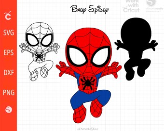 Baby Spiderman Svg Etsy