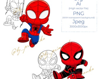 Spider Man Chibi Etsy Spider Man Chibi Etsy