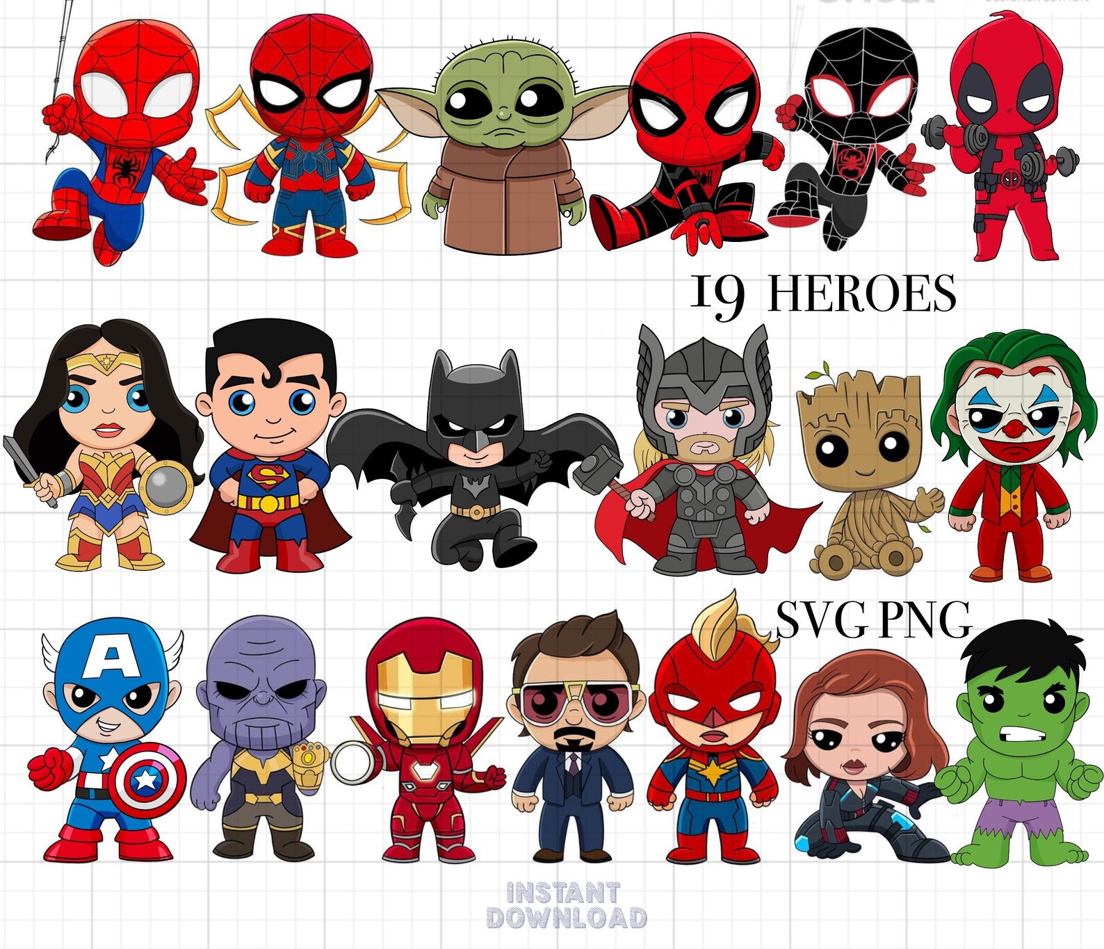Bundle SVG baby superheroes marvel heroes svg baby Spiderman | Etsy