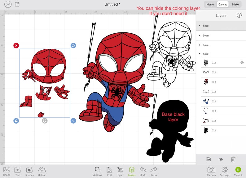 SVG set Spiderman Cricut FREE Coloring pages Marvel Black ...