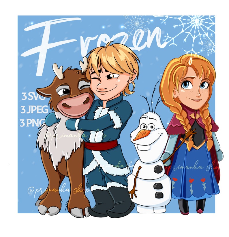 Download Frozen svg clipart Anna and Kristoff svg layered png Jpeg ...
