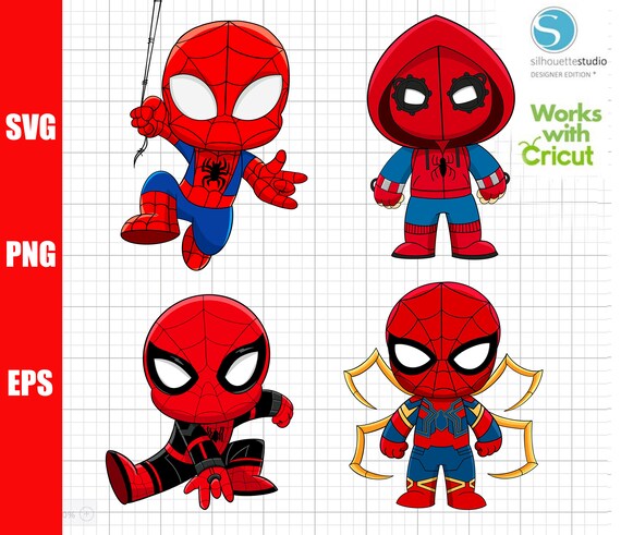 Download 4 Spiderman Svg Files For Cricut Marvel Svg Avenge Svg Baby Etsy