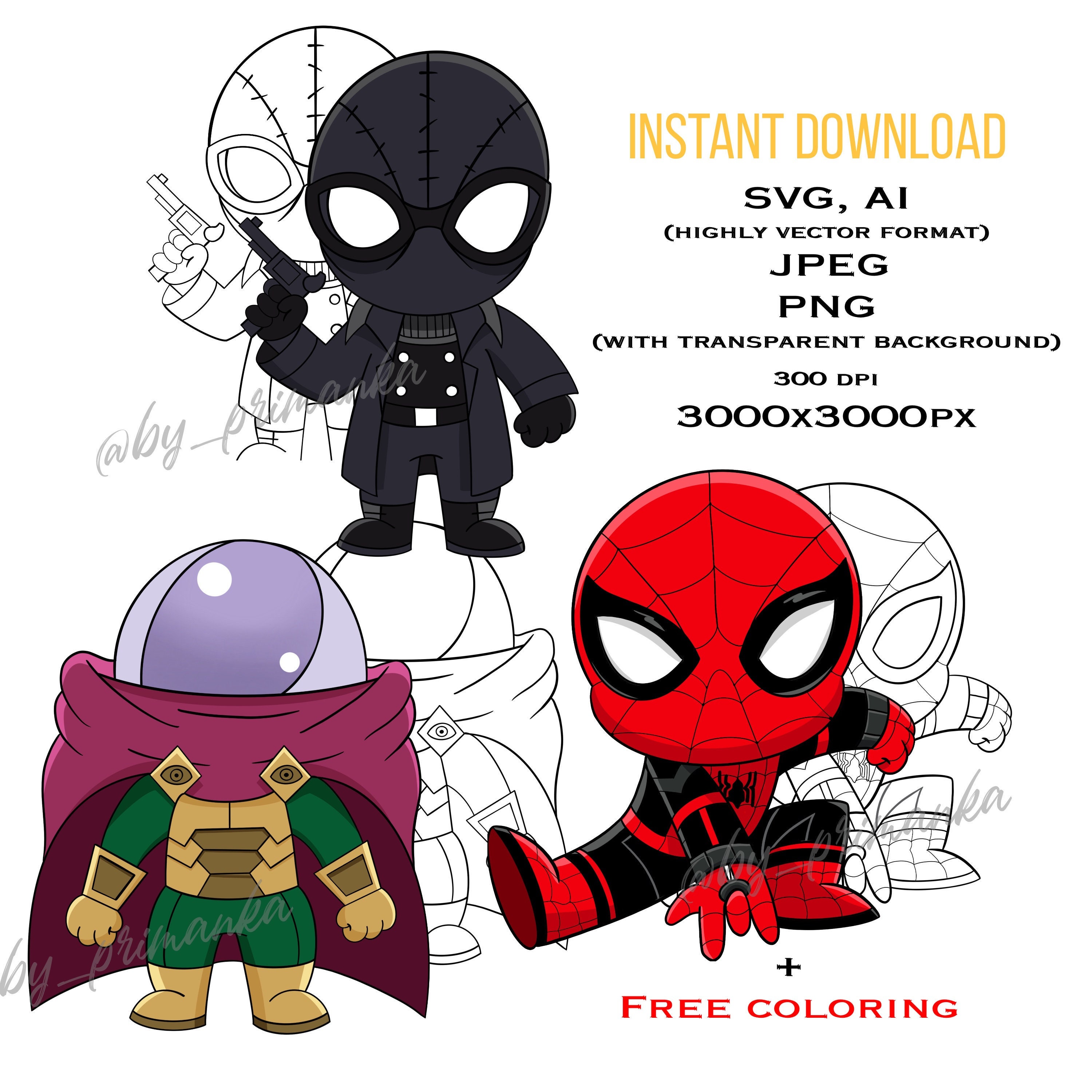 Download Spiderman Svg Mysterio Night Monkey Far From Home Free Etsy