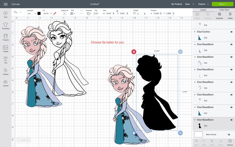 Free Free Layered Elsa Svg 121 SVG PNG EPS DXF File