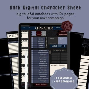 D&D Player Notebook (Canva/PDF/Goodnotes)