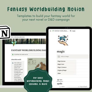 Concepto de creación de mundos de fantasía (novela, D&D y plantilla digital)