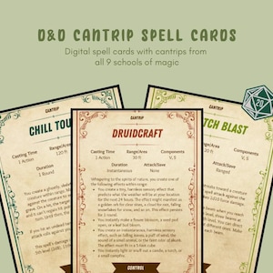 Cartas de Magia de D&D (Truques) - Download Digital