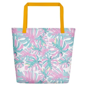 Pink Palms Beach Bag