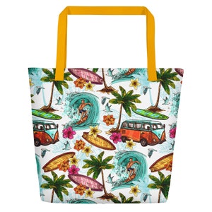 Vintage Surfer Style Beach Bag