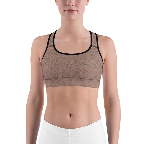 floral print sports bra