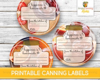 Printable Jam Jar Labels: Homemade Canning Designs (PDF)