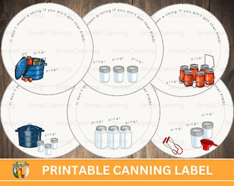 Printable Canning Jar Labels: Canning Tools Design (Digital Download)