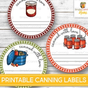 Canning Labels, Canning Tools Design - Printable, Kitchen Jar Lid Stickers, For Men, Women, and Kids, Perfect Gift Ideas.