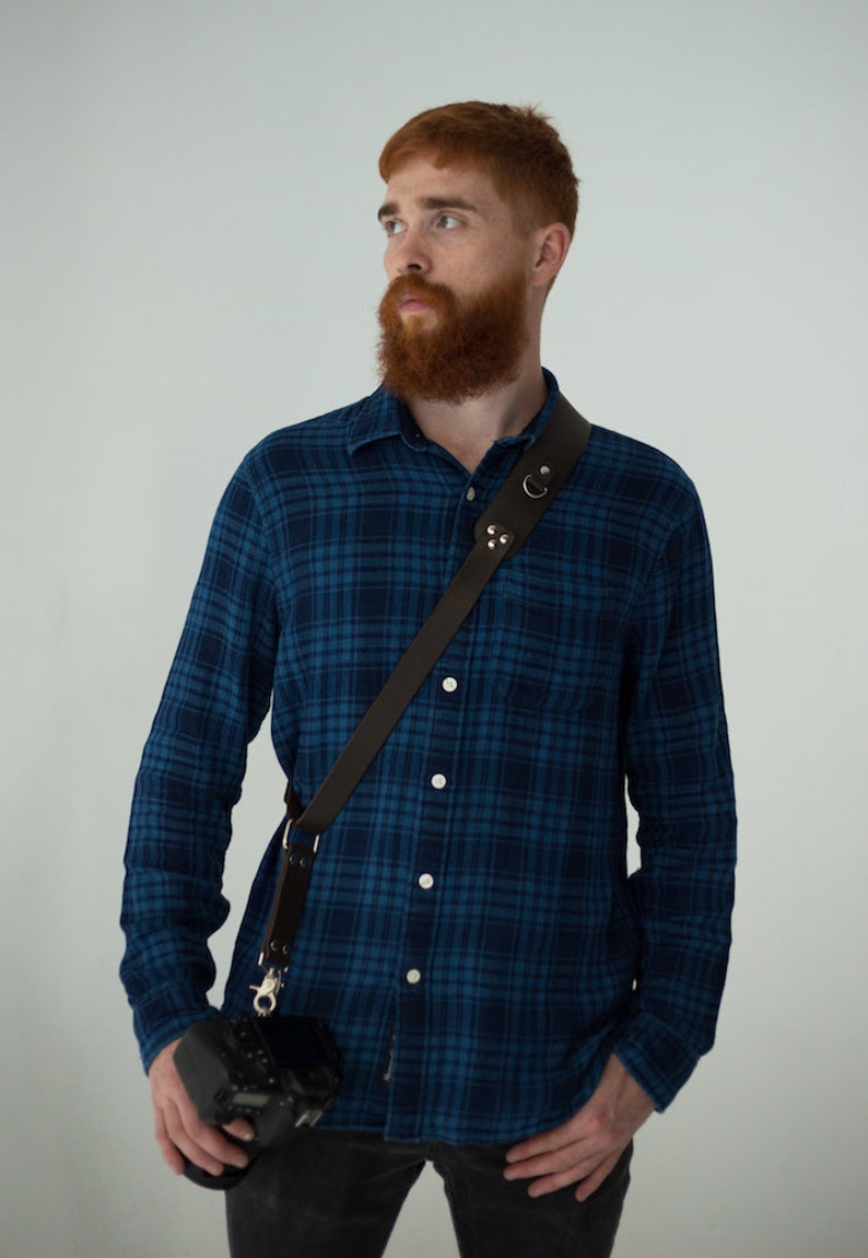 Single Camera Strap Leather Camera Strap One Camera Harness Etsy