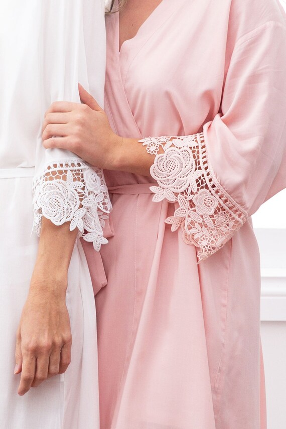 Cotton lace robe Clearance