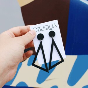 Matte Black Triangle Dangles