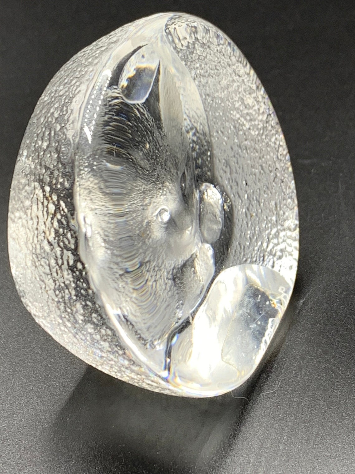 Adorable Mats Jonasson Lead Crystal Paperweight. Have a Cute Etsy