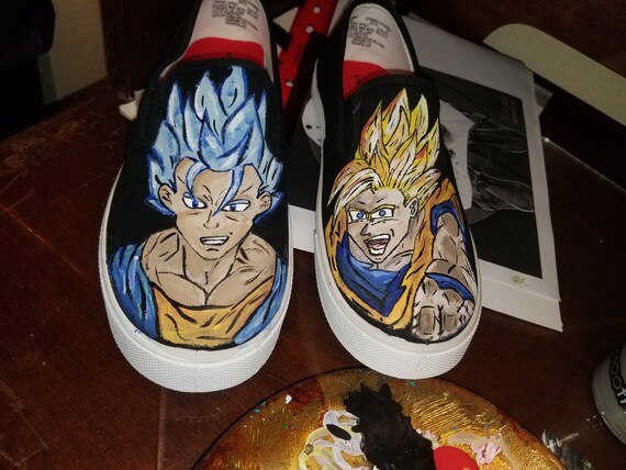 dragon ball z painted shoes