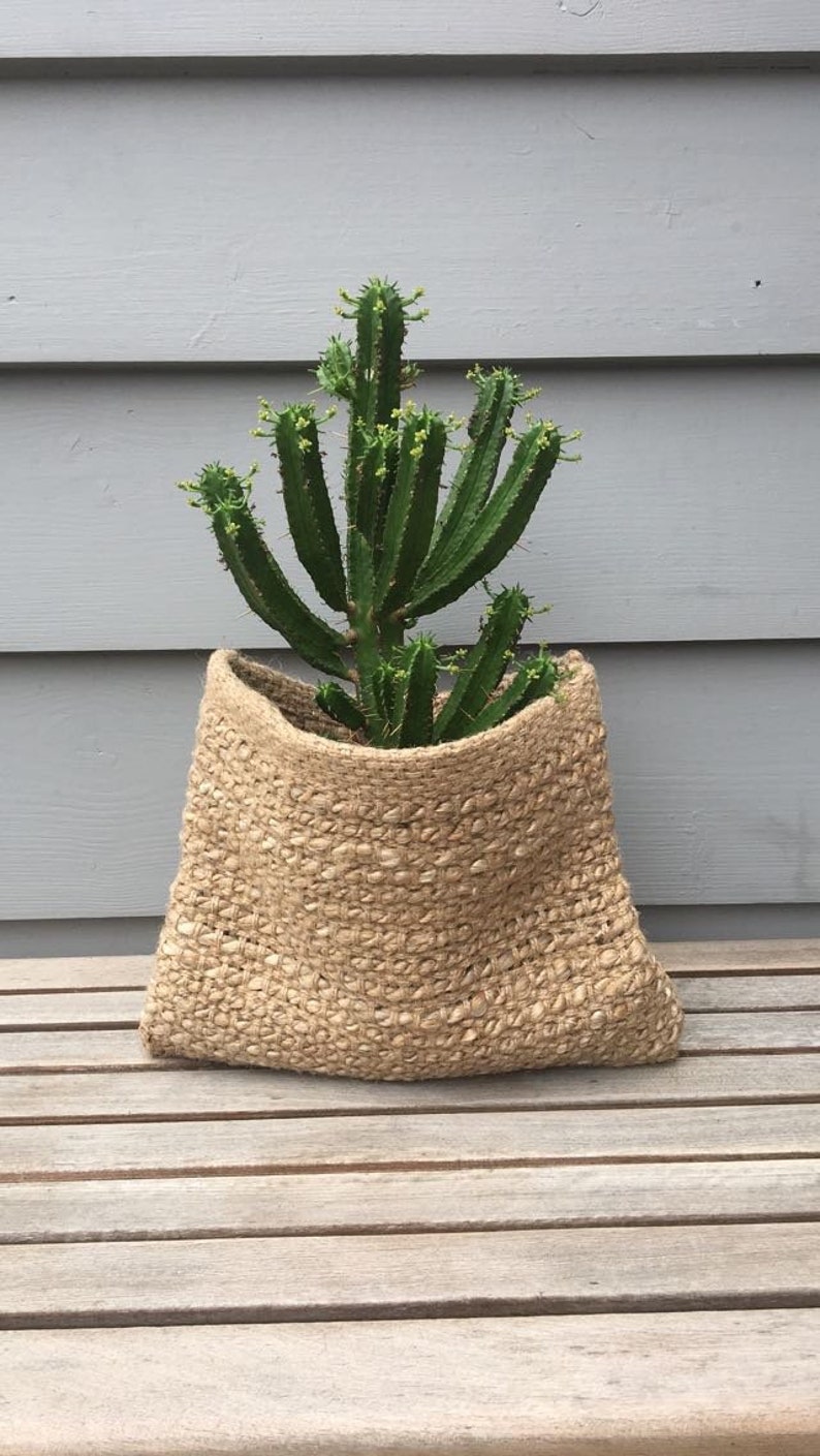 The Original Jute Pot Plant Cover Etsy Italia