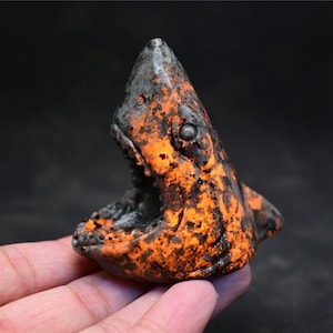 2.4&#39;&#39; Natural Yooperlite Shark，Crystal Shark skull，crystal decor，Quartz Crystal，Crystal gift，ornament，Crystal Healing 1PC