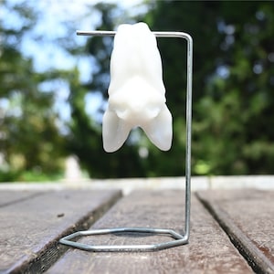 3.1&#39;&#39; Natural White jade bat，Quartz Crystal bat，White jade bat skull，Halloween gift，Reiki healing，Crystal chakras，Crystal Gifts 1PC
