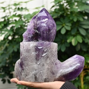 Teschio di ametista naturale intagliato da 3,95 kg, cristallo di quarzo, ornamento di cristallo, decorazioni per la casa, decorazione, regalo di cristallo, teschio di cristallo, pietra curativa SL-289