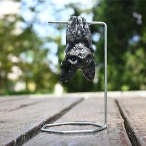 3.1&#39;&#39; Natural Spectrolite bat，Quartz Crystal bat，larvikite bat skull，Halloween gift，Reiki healing，Crystal chakras，Crystal Gifts 1PC