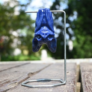 3.1&#39;&#39; Natural Blue aventurine bat，Quartz Crystal bat，Mineral specimen，Halloween gift，Reiki healing，Crystal chakras，Crystal Gifts 1PC