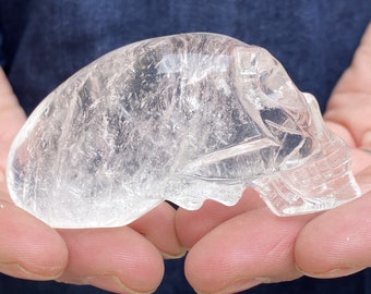 2.4'' Natural Elixir Clear quartz Alien, Quartz Crystal，Crystal decor，Alien crystal skull，crystal Healing
