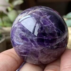 40mm Natural Dream amethyst SphereCrystal sphereQuartz Crystal BallLabradorite ball by handCrystal Healing Divination ball GiftBase image 4