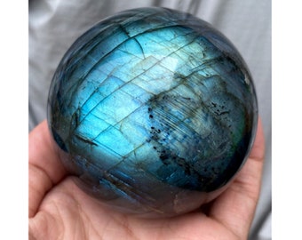 Natural Labradorite Quartz Stone Sphere Crystal Moonstone Ball Healing Gemstone@