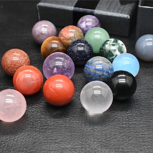 17PC natürliche 15 mm Kristallkugel, Kristallkugel, Weihnachtsgeschenk, Kristallkugel Geschenkset, Kristallkugelgeschenk, Kristallheilung