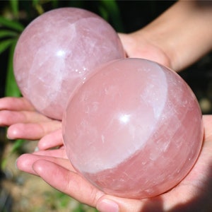 60-70MM Natural Rose quartz SphereQuartz Crystal BallPolishing Rose quartz ball by handCrystal Healing Divination ball Gift 1PC image 9