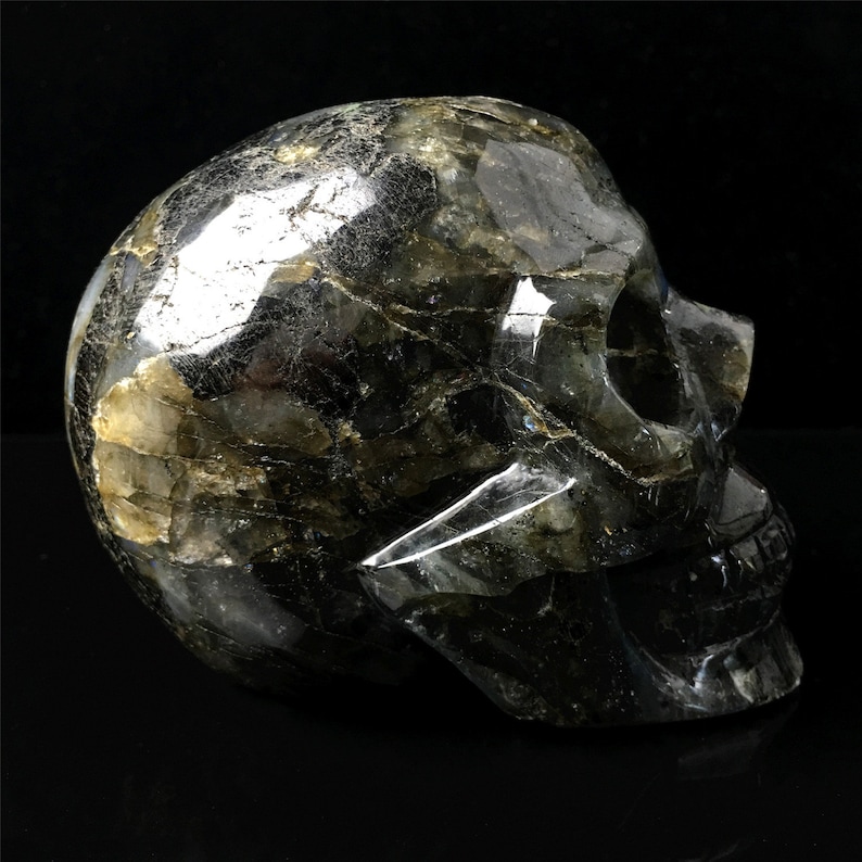 4inch Hand Carved Labradorite Skullnatural Quartzcrystal - Etsy