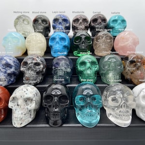 1PC 2Inch Natural Hand Carved skull/crystal skull/quartz crystal/crystal carved/Crystal gift/crystal skull/Crystal ornament/crystal healing