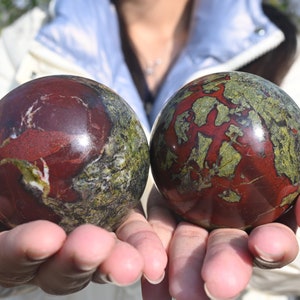 1PC 60mm+ Natural Dragon blood stone Sphere，Quartz Crystal Ball，Dragon blood stone ball by hand，Crystal Healing Divination ball Gift