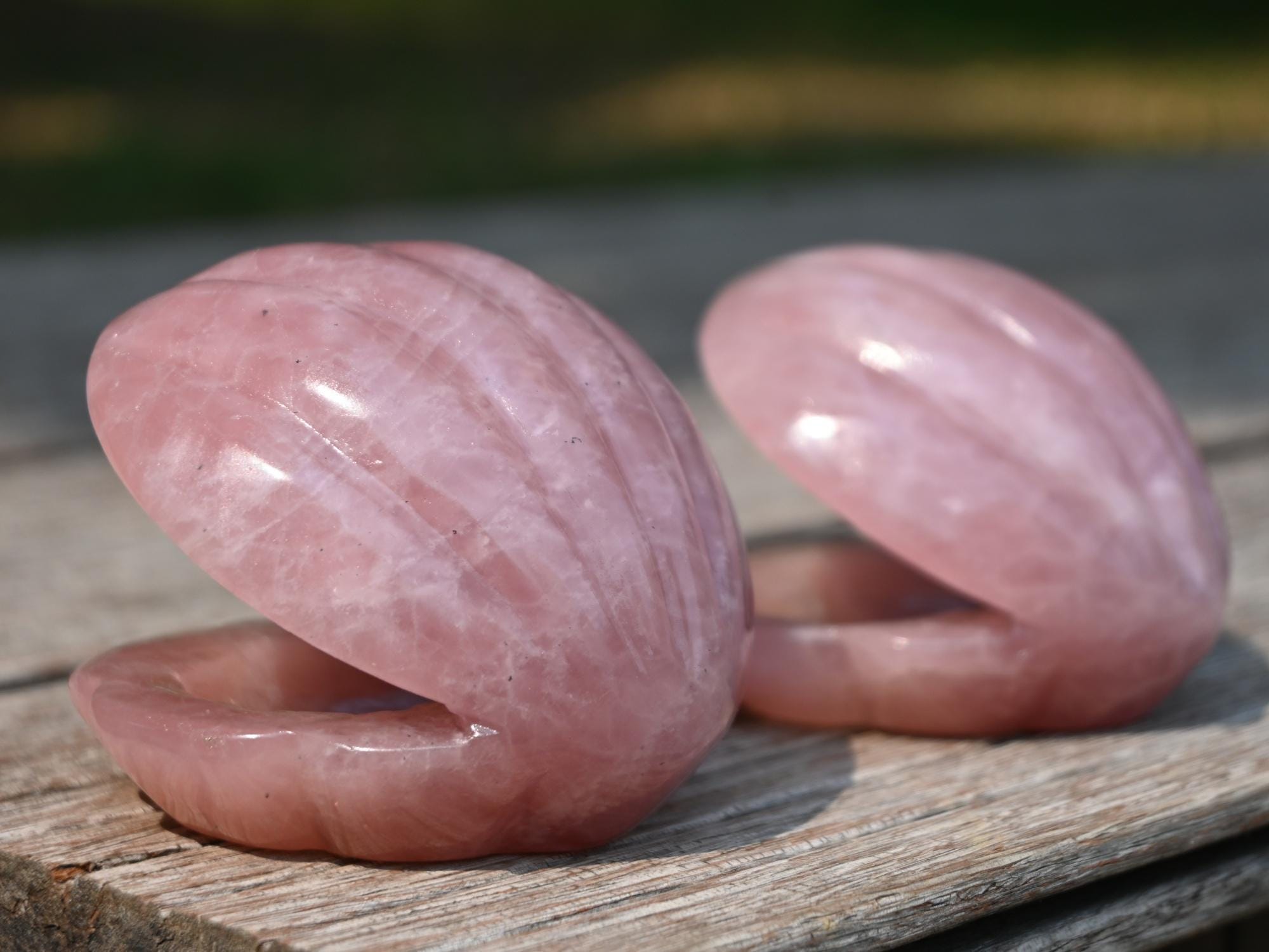 セール　ローズクォーツ　貝殻型 ブラジル産 ローズクォーツ – 天然石ハッピーギフト