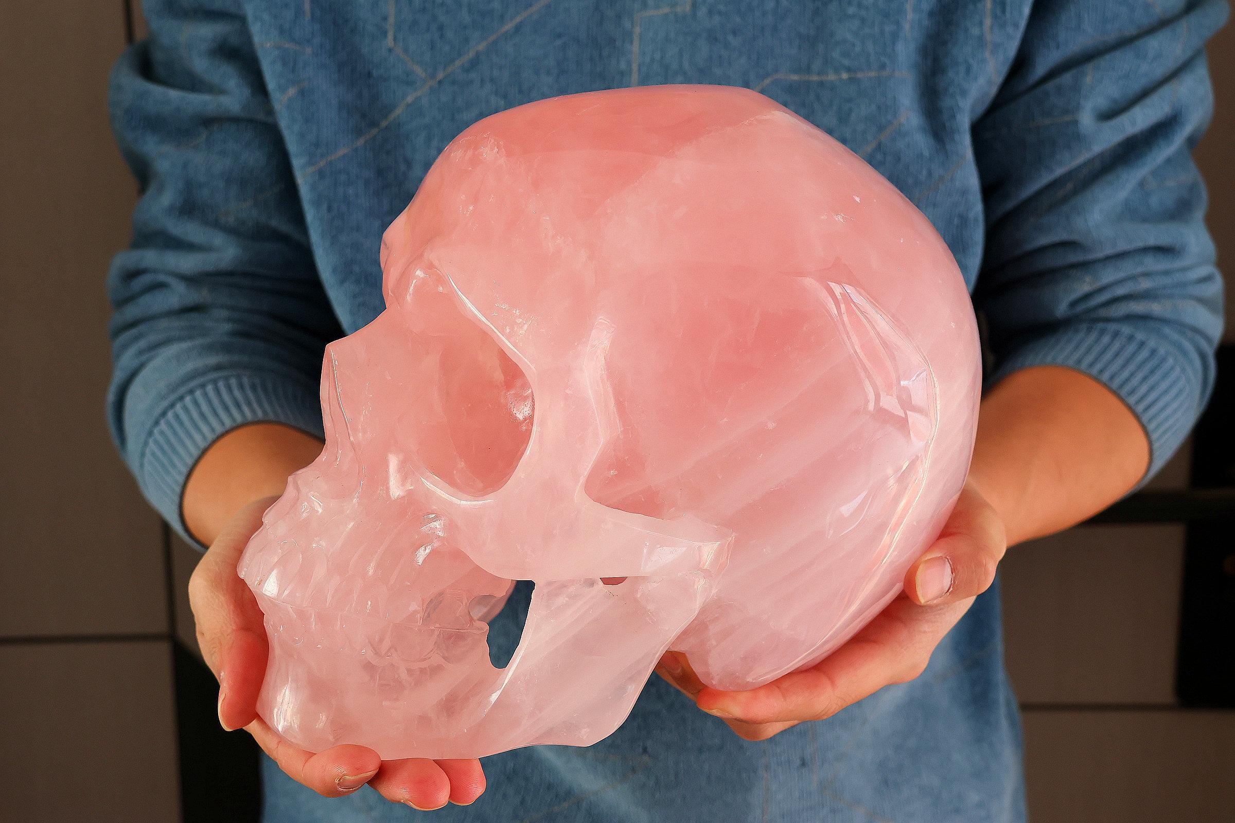 ☆★値下げ ★☆ ディープローズクォーツ♡スカル ローズクォーツ スカル 【素直さ】 | Y.S.Y24