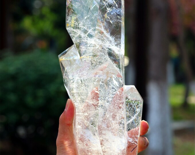 Quartz Column Rare!5.72lb Natural Elixir Clear Quartz Point Obelisk, Quartz Crystal ...