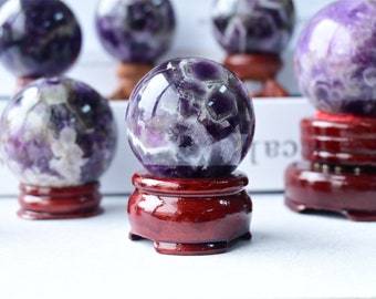 50mm+ Natural Dream amethyst Sphere，Crystal sphere，Crystal decor，Quartz Crystal Ball，Labradorite ball，Crystal Healing Divination ball Gift