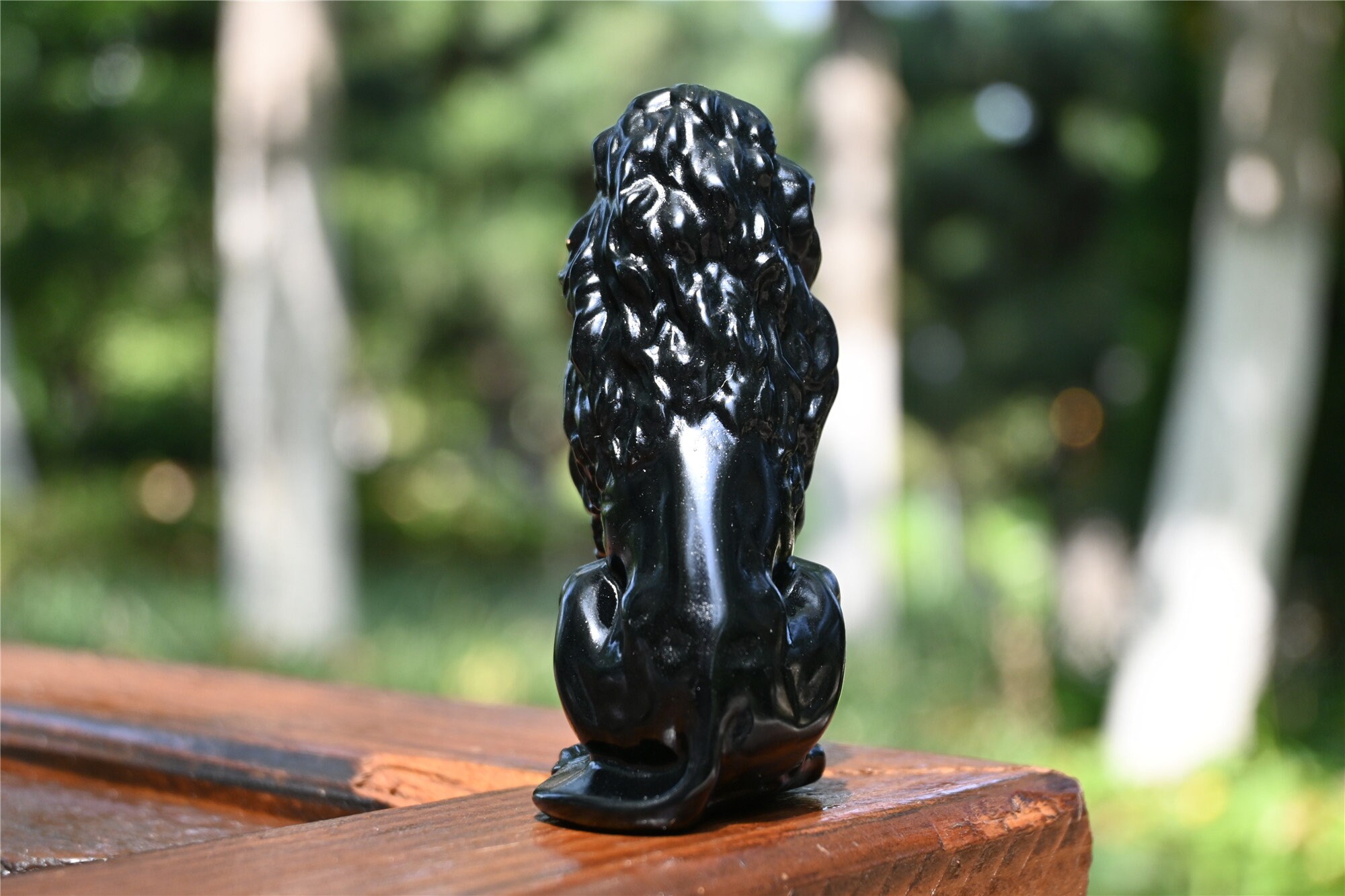 3.2インチの黒曜石ライオン、クリスタルギフト、クリスタルライオン