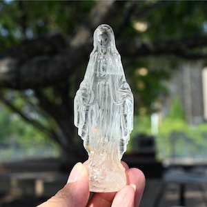 4&#39;&#39; Carved Clear Quartz Jesus statue,Crystal Carved,Quartz Crystal Jesus Carving,Crystal Decor,Reiki Healing Collection，Crystal Gifts